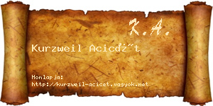 Kurzweil Acicét névjegykártya